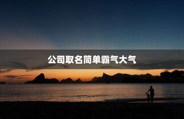 公司取名简单霸气大气