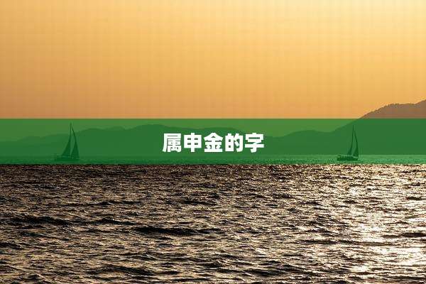 属申金的字
