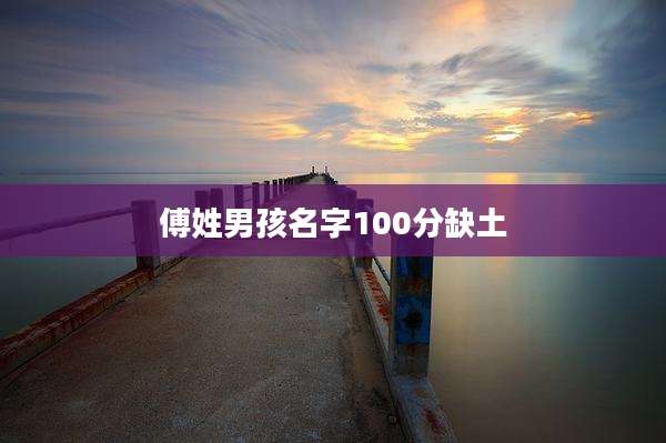 傅姓男孩名字100分缺土