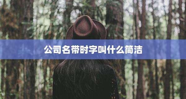 公司名带时字叫什么简洁