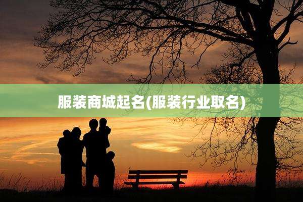 服装商城起名(服装行业取名)