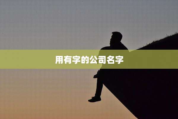 用有字的公司名字
