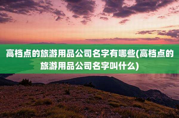 高档点的旅游用品公司名字有哪些(高档点的旅游用品公司名字叫什么)