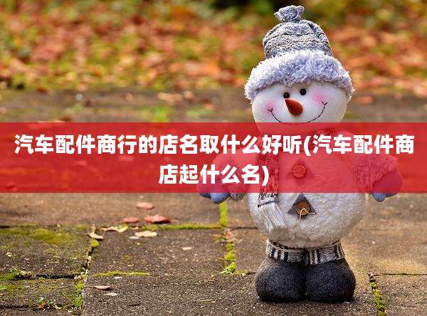 汽车配件商行的店名取什么好听(汽车配件商店起什么名)