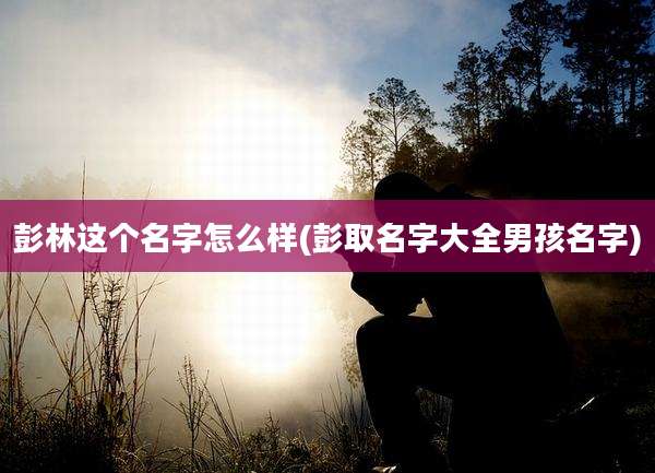 彭林这个名字怎么样(彭取名字大全男孩名字)