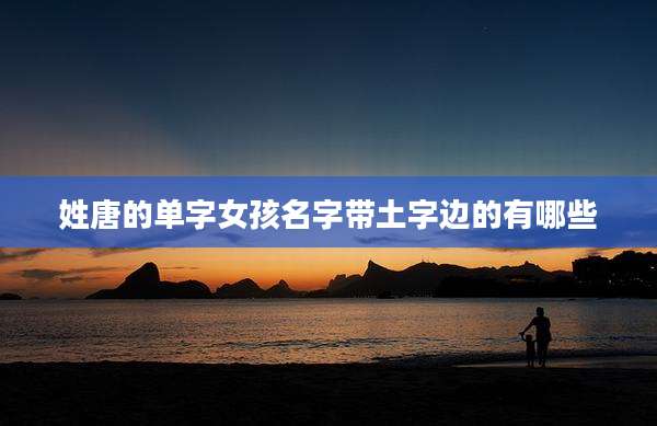 姓唐的单字女孩名字带土字边的有哪些