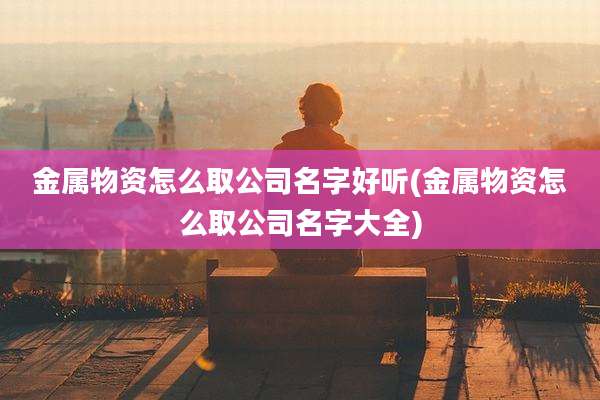 金属物资怎么取公司名字好听(金属物资怎么取公司名字大全)