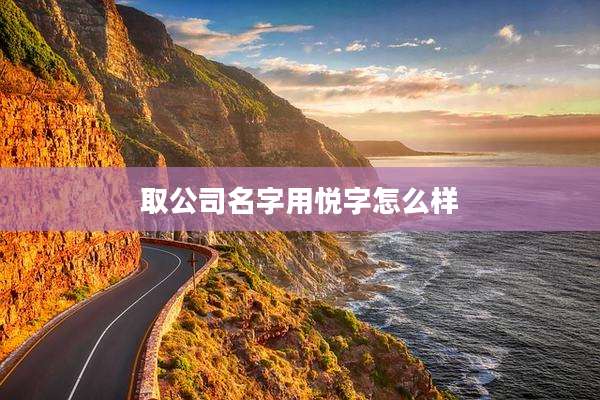 取公司名字用悦字怎么样