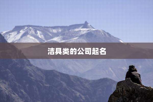 洁具类的公司起名
