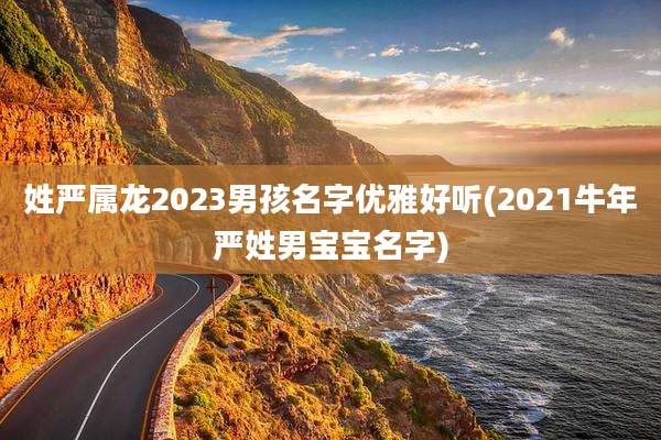 姓严属龙2023男孩名字优雅好听(2021牛年严姓男宝宝名字)