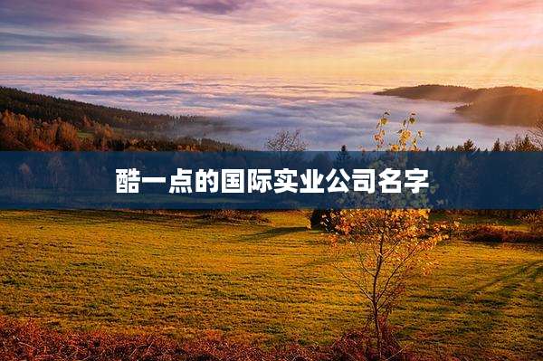 酷一点的国际实业公司名字