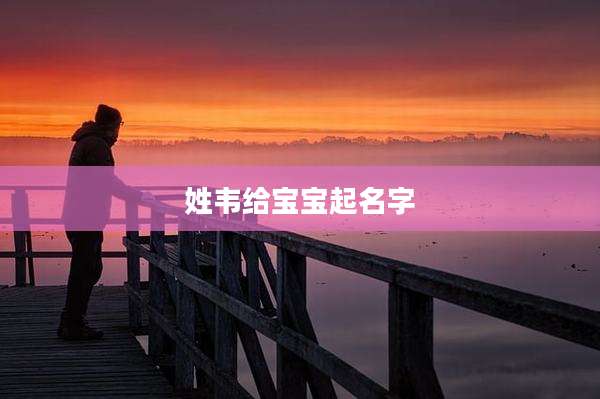 姓韦给宝宝起名字
