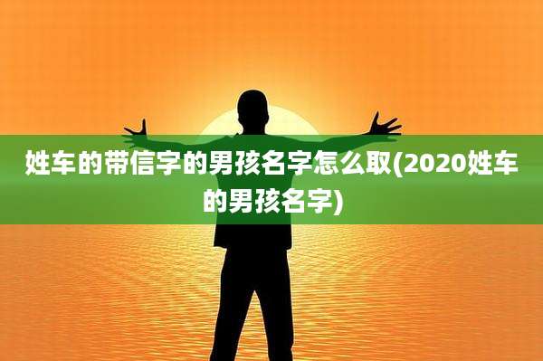 姓车的带信字的男孩名字怎么取(2020姓车的男孩名字)