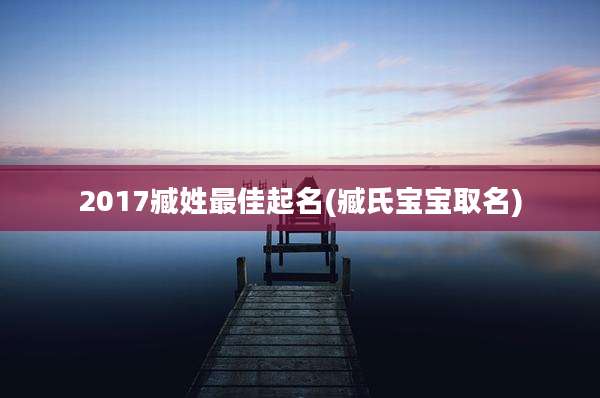 2017臧姓最佳起名(臧氏宝宝取名)