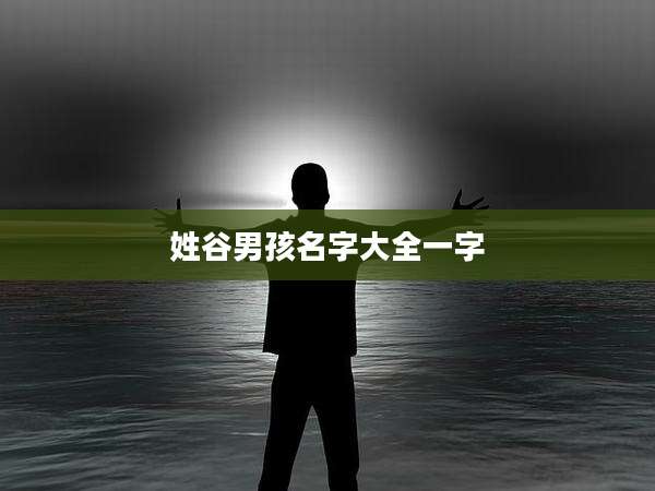 姓谷男孩名字大全一字