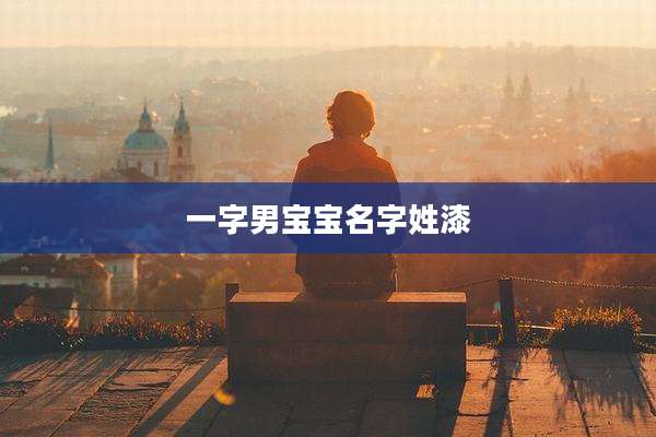 一字男宝宝名字姓漆