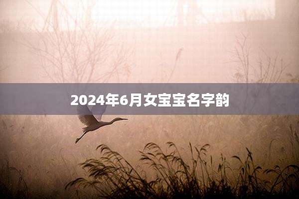 2024年6月女宝宝名字韵