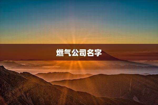 燃气公司名字