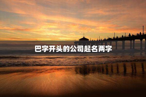巴字开头的公司起名两字