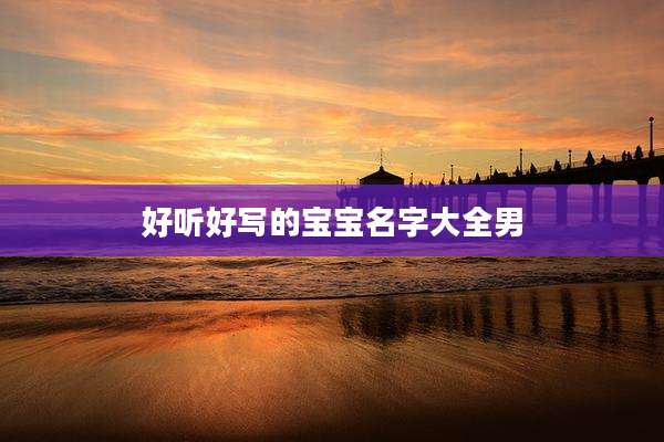 好听好写的宝宝名字大全男