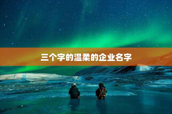 三个字的温柔的企业名字