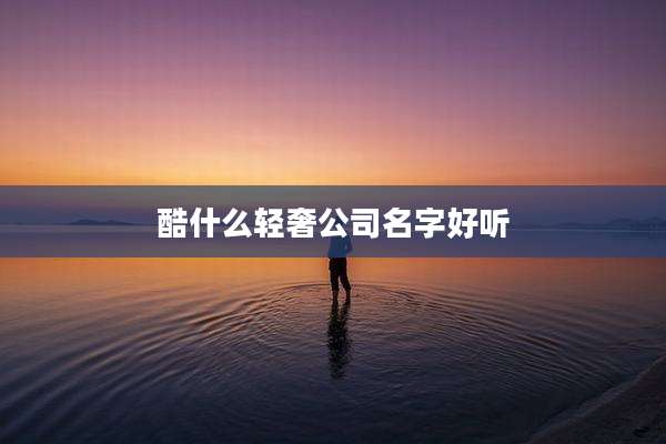 酷什么轻奢公司名字好听