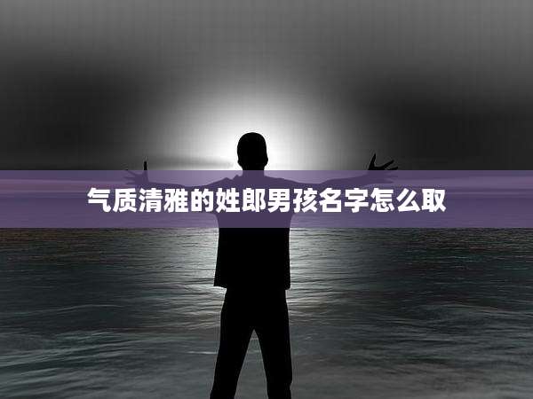 气质清雅的姓郎男孩名字怎么取