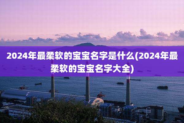 2024年最柔软的宝宝名字是什么(2024年最柔软的宝宝名字大全)