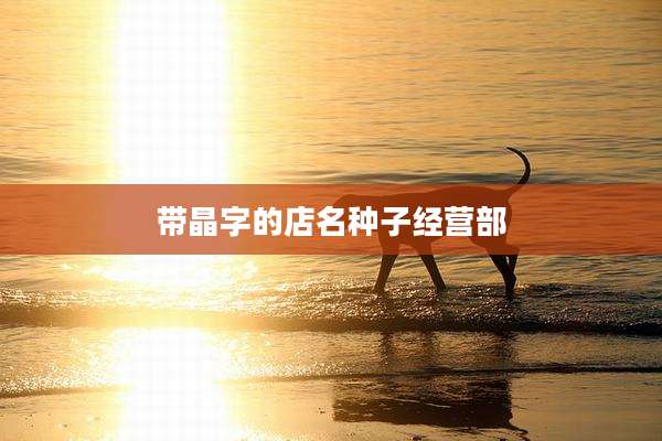 带晶字的店名种子经营部