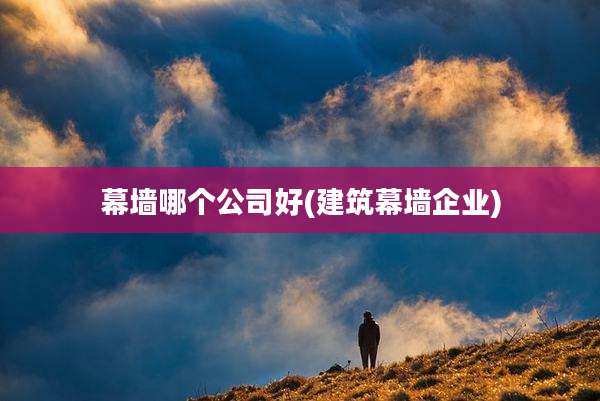 幕墙哪个公司好(建筑幕墙企业)