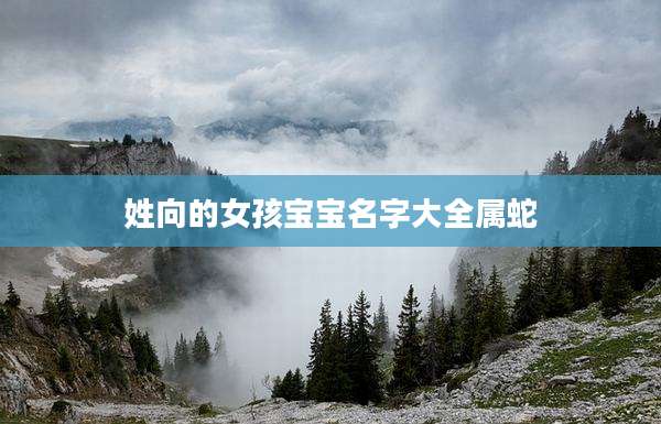 姓向的女孩宝宝名字大全属蛇