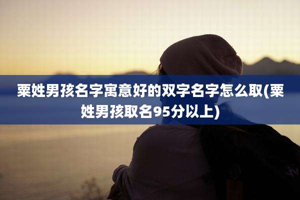粟姓男孩名字寓意好的双字名字怎么取(粟姓男孩取名95分以上)