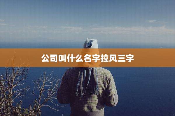 公司叫什么名字拉风三字