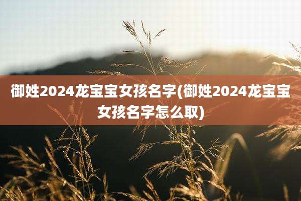 御姓2024龙宝宝女孩名字(御姓2024龙宝宝女孩名字怎么取)