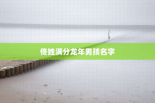 佟姓满分龙年男孩名字