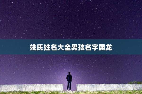 姚氏姓名大全男孩名字属龙
