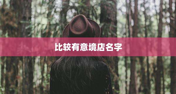 比较有意境店名字
