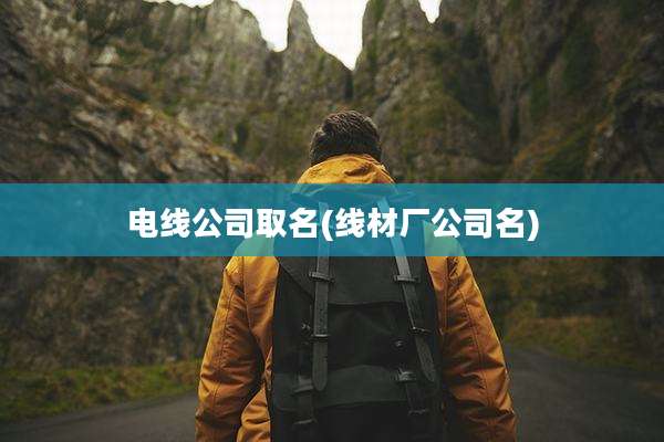 电线公司取名(线材厂公司名)