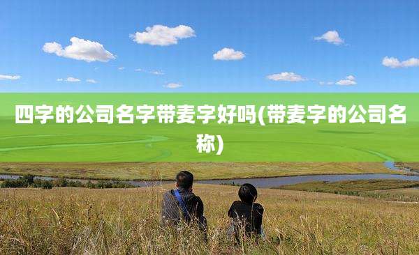 四字的公司名字带麦字好吗(带麦字的公司名称)