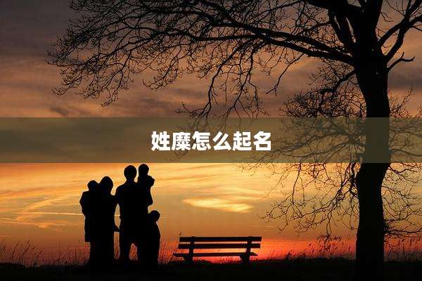 姓糜怎么起名