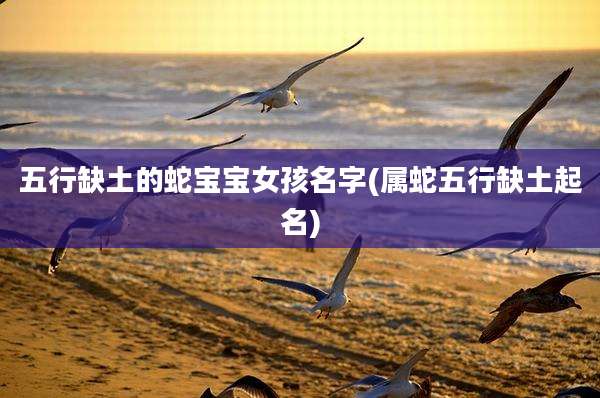 五行缺土的蛇宝宝女孩名字(属蛇五行缺土起名)