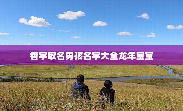 香字取名男孩名字大全龙年宝宝