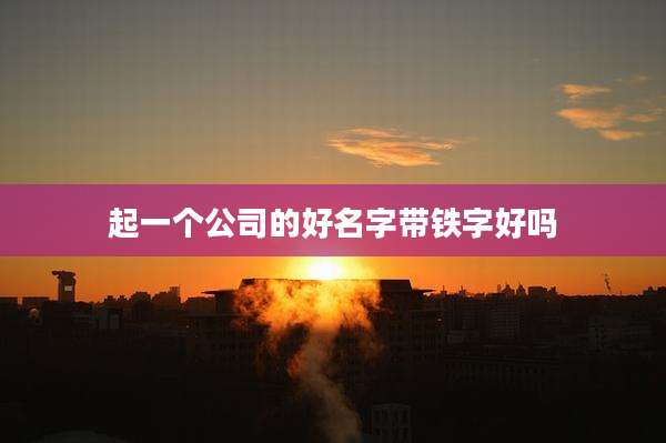 起一个公司的好名字带铁字好吗