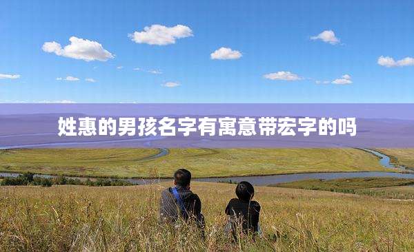 姓惠的男孩名字有寓意带宏字的吗