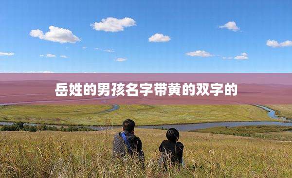岳姓的男孩名字带黄的双字的