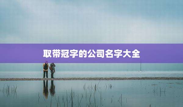 取带冠字的公司名字大全