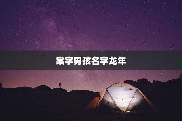 棠字男孩名字龙年