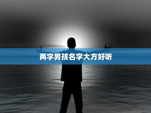 两字男孩名字大方好听