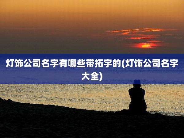 灯饰公司名字有哪些带拓字的(灯饰公司名字大全)