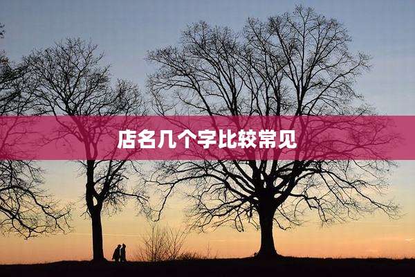 店名几个字比较常见